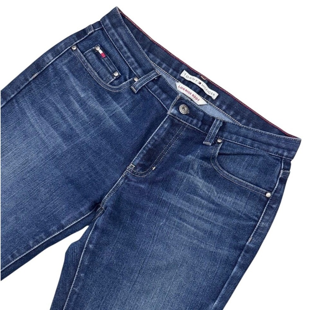 Tommy Hilfiger Vintage Y2K Bootcut Jeans Womens Size 10 Low Rise Dark Wash Denim